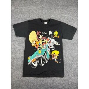 Vintage 1995 Sherry's Best Sz Medium Looney Tunes Gang Las Vegas T Shirt Taz